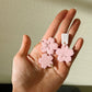 Pink & White Sakura Polymer Clay Earrings