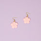 Pink & Gold Sakura Polymer Clay Statement Earrings