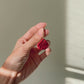 Red Coral Scallop Polymer Clay Earrings