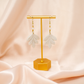 Ivory 18K Gold Pearl Dangle Drop Earrings